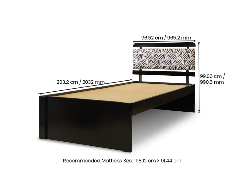 Siesta Single Bed with 4 Inches Mattress
